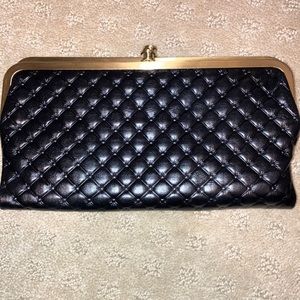 Lauren Hobo Wallet - Embossed Black NWT